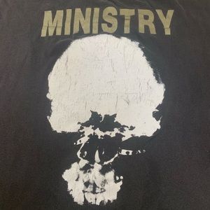 Ministry 1989 2-Sided Vintage Tee Shirt The Mind Is A Terrible Thing To Taste XL